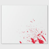 Rood bloedplaatje cadeaupapier (Vlak)