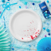 Rood bloedplaatje papieren bordje (Feest)