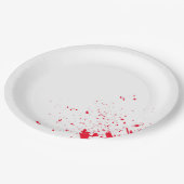 Rood bloedplaatje papieren bordje (Gekanteld)