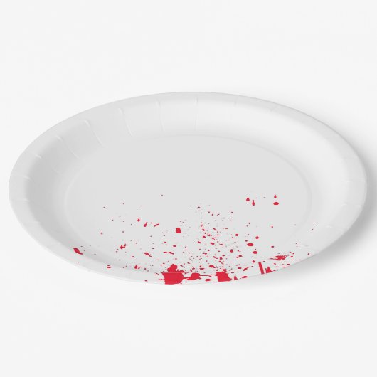 Rood bloedplaatje papieren bordje (Gekanteld)