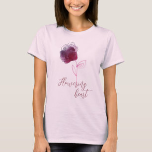 Rood Bloeiend Hart T-shirt