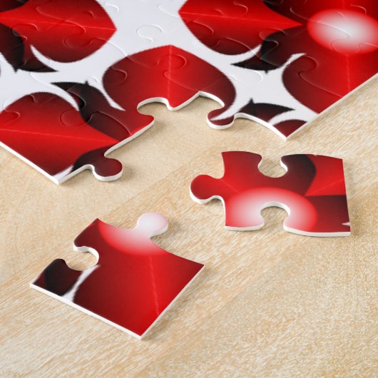 ROOD BLOEM MOTIEF LEGPUZZEL (Zijkant)