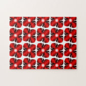 ROOD BLOEM MOTIEF LEGPUZZEL (Horizontaal)