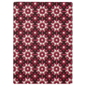 🌸 Rood Bloem Pearl Bureaublad Map Geschenk Voor H Klembord (Achterkant)