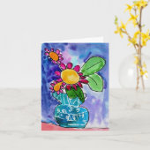 Rood Bloemblaadje door Elyse Bobczynski, Leeftijd Kaart (Gele Bloem)