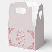 Rood Bloemen Bruiloft Bedankdoosjes (Geopend)