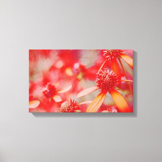 Rood Bloemen Canvas Kunst (Voorkant)