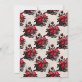 Rood Bloemen Gotisch Vrijgezellenfeest Kaart (Achterkant)