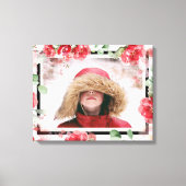 Rood Bloemen Kind Fotodoek Canvas Afdruk (Voorkant)
