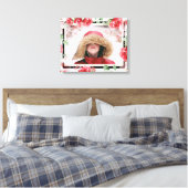 Rood Bloemen Kind Fotodoek Canvas Afdruk (Insitu (Slaapkamer))