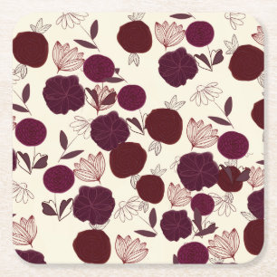 rood, bloemen, natuurlijk, pioen, cadeau, elegant, kartonnen onderzetters