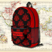 Rood Bloemen  Patroon met Bijbelvers