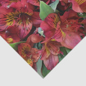 Rood Bloemen Tissue Paper Tissuepapier (Detail)