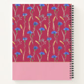 Rood Bloemen Wildbloem Mongoram Recept Notitieboek (Achterkant)