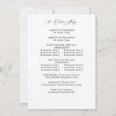 Rood Bloemen & Zwart Huwelijksceremonie Programma (Achterkant)