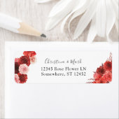Rood Bloemendecor Retouradreslabel 2 Etiket (Insitu)