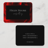 Rood bloemenprint Visitekaartje (Voorkant / Achterkant)