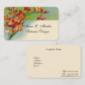  rood bloemenvisitekaartje bedrijf visitekaartje (Voorkant / Achterkant)