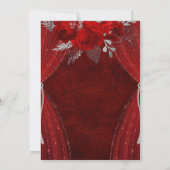 Rood bloemenzoet Zestien Uitnodiging (Achterkant)