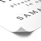 Rood bloemig wapen met monogram trouwfoto booth bo poster (Hoek)