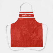  rood bloemmotief schort (Voorkant)