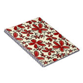 Rood bloempatroon notitieboek (Rechterzijde)