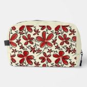 Rood bloempatroon toilettasje (Voorkant)