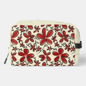 Rood bloempatroon toilettasje (Achterkant)