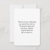 Rood bloesem roos. Stijlvol chic Weddenschap Bedan Bedankkaart (Achterkant)