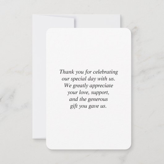 Rood bloesem roos. Stijlvol chic Weddenschap Bedan Bedankkaart (Achterkant)