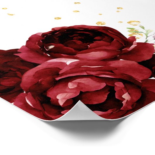 Rood Blond Haar Prinses Verjaardag Welkom Poster (Hoek)