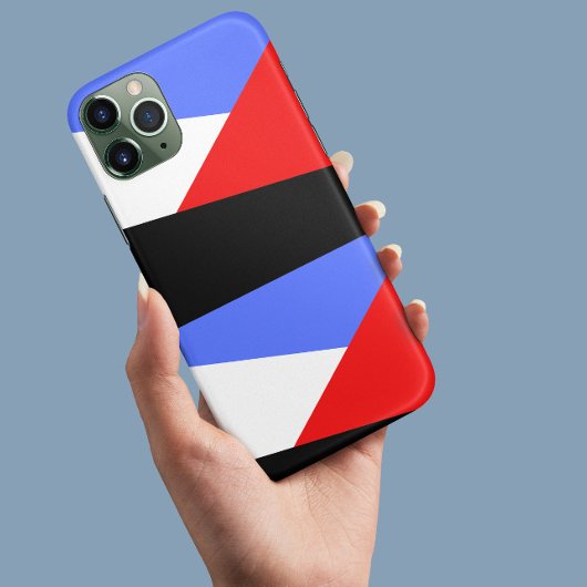 Rood BLue abstract kleurblok esthetisch patroon Case-Mate iPhone Case