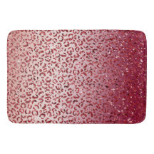 Rood Blush Roze glitter Sparkle Leopard Print