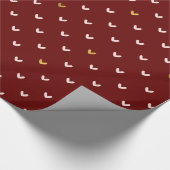 Rood Blush Roze Gouden Harten Cadeaupapier (Hoek)