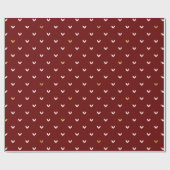Rood Blush Roze Gouden Harten Cadeaupapier (Vlak)