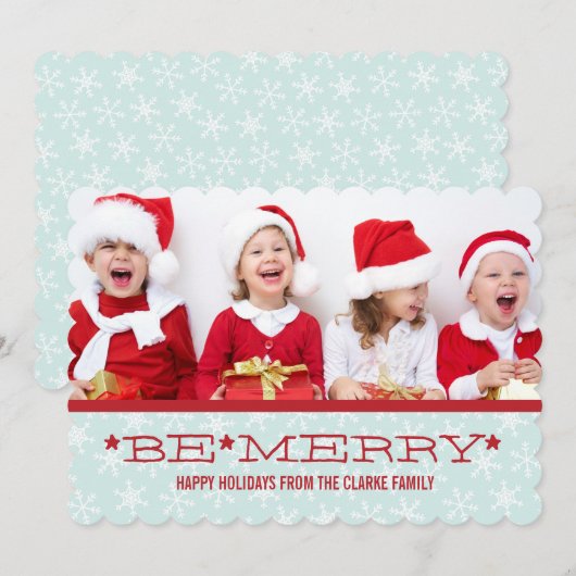 ROOD BLUW, WEES BLIJ | KERSTKAART (Voorkant / Achterkant)