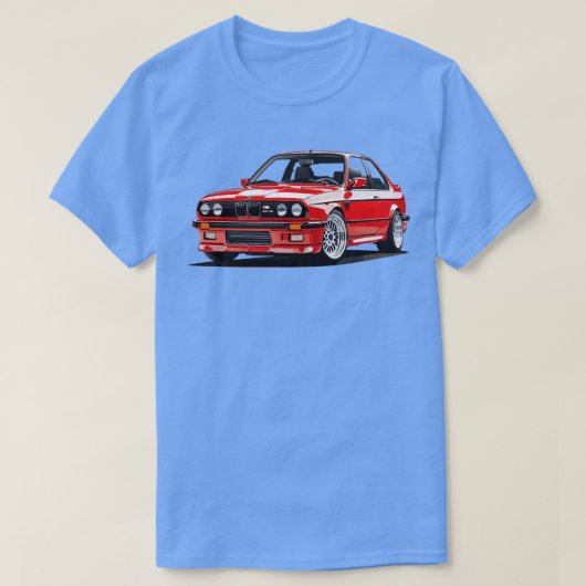 Rood BMW M3 E30 T-shirt (Design voorkant)