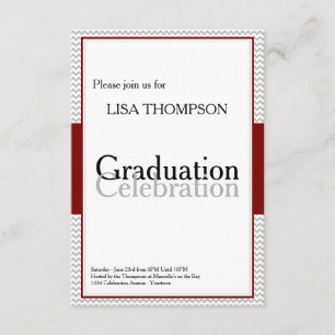 Rood board Afstuderen Celebration Invitation Card Kaart