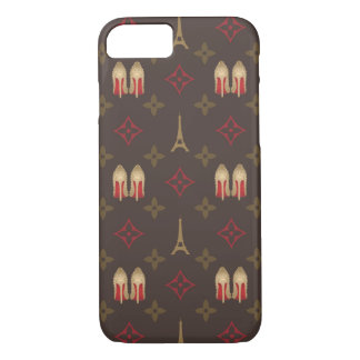 Rood bodemblad stilettos schoenhazels lv monogram Case-Mate iPhone case