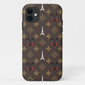 Rood bodemblad stilettos schoenhazels lv monogram Case-Mate iPhone case