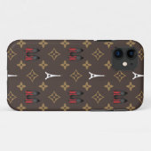 Rood bodemblad stilettos schoenhazels lv monogram Case-Mate iPhone case (Achterkant (horizontaal))