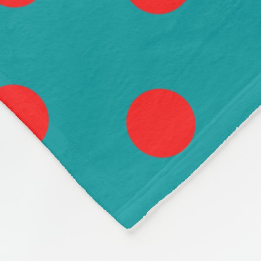 Rood boerderij rode stippen blauw kind fleece deken (Hoek)