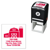 Rood boerderij schuur, zelf inkt, terugzendadres s zelfinktende stempel (In situ)