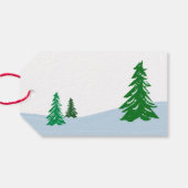 Rood Boerderij Tractor Christmas Gift Label Cadeaulabel (Achterkant Horizontaal)