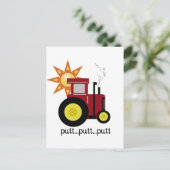 Rood Boerderij Tractor T-shirts en cadeaus Briefkaart (Staand voorkant)