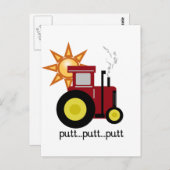 Rood Boerderij Tractor T-shirts en cadeaus Briefkaart (Voorkant / Achterkant)