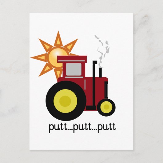 Rood Boerderij Tractor T-shirts en cadeaus Briefkaart (Voorkant)