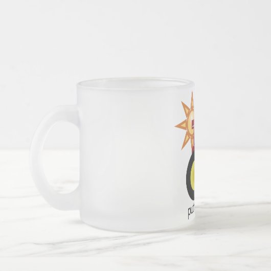 Rood Boerderij Tractor T-shirts en cadeaus Matglas Koffiemok (Links)