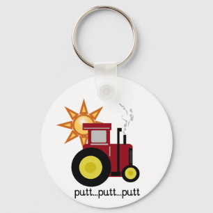 Rood Boerderij Tractor T-shirts en cadeaus Sleutelhanger