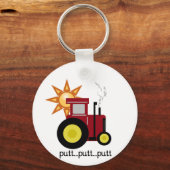 Rood Boerderij Tractor T-shirts en cadeaus Sleutelhanger (Voorkant)